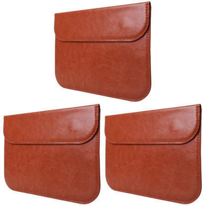 Picture of SOLUSTRE 3pcs Lens Storage Bag Filter Pouch Bag for Square Filter Pouch for Filter camera filter storage Camera Filter Bag travel camera Photography Filter Bag filter pack leather ND filter