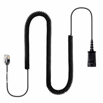 Picture of VoiceJoy QD Adapter HIS Cable for Plantronics Headsets QD Adapter for Yealink Phones and Workable for Avaya IP 1608, 1616, 9601, 9608, 9611, 9611G, 9620, 9630, 9631, 9640, 9641, 9650, 9670