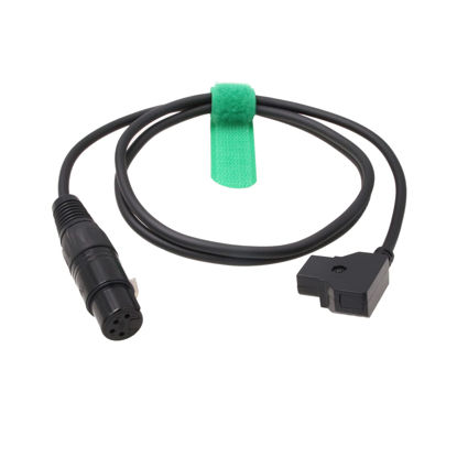 Picture of HangTon Camera Monitor XLR 4 Pin Female D-tap Power Cable for Sony F55, Canon C500 Mark II, Blackmagic URSA Mini Pro 4.6k, SmallHD 2400 Monitor 50 cm