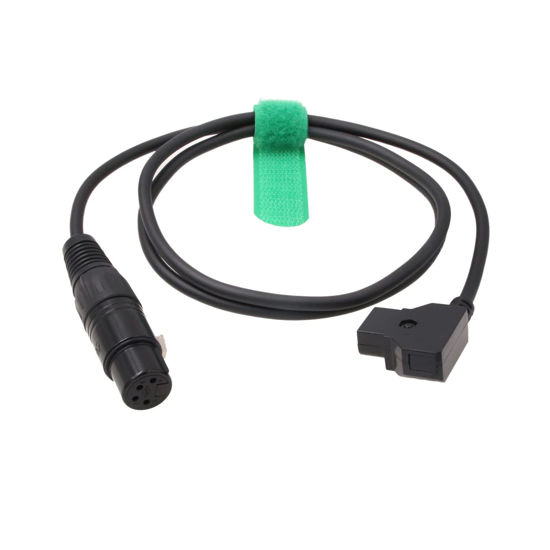 Picture of HangTon Camera Monitor XLR 4 Pin Female D-tap Power Cable for Sony F55, Canon C500 Mark II, Blackmagic URSA Mini Pro 4.6k, SmallHD 2400 Monitor 50 cm