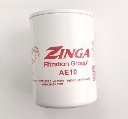 Picture of ZA AE-10 - Zinga Spin on Filter 10 Micron 1'' - 12 Threads 3.8'' Diameter 5.8'' Tall.