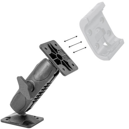 Picture of Heavy Duty AMPS Drill CAR Wall Mount for Garmin Montana Holder Satellite Radio and Video Camera Bracket with 4 Hold AMPS Connection (Compatible with 25mm / 1" Ball Head Mounting)