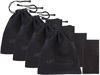 Picture of eDimensional 4 Pack 3D Glasses Storage Bag Stealth Black Case Compatible with Samsung 3D Glasses and All Other Active 3-D Glasses with Non Foldable Arms with Microfiber Cleaning Cloth!