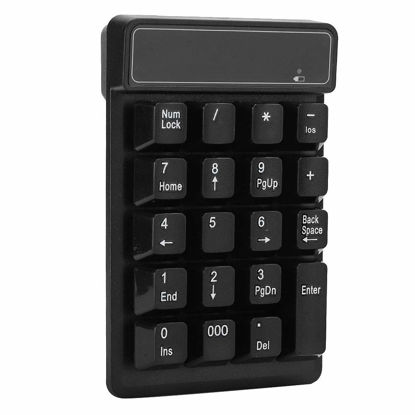Picture of Sanpyl Bluetooth Numeric Keypad, 19 Keys Laptop Numeric Keypad 10m Connection 10 Million Clicks Bluetooth Number Pad Portable Suspension Keys Laptop Number Pad