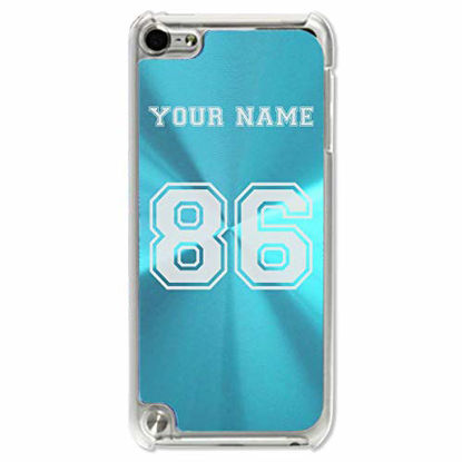 Picture of Case Compatible with iPod Touch 5th/6th/7th Generation, Sports Jersey, Personalized Engraving Included (Light Blue)
