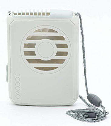 Picture of O2COOL Healthcare Necklace Fan - Adjustable Neck Fan, Small Mini Portable Battery Operated Device with Hanging Lanyard for Quiet Hands Free Cooling and Personal Travel, Anti-Microbial