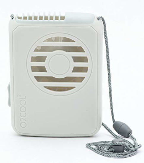 Picture of O2COOL Healthcare Necklace Fan - Adjustable Neck Fan, Small Mini Portable Battery Operated Device with Hanging Lanyard for Quiet Hands Free Cooling and Personal Travel, Anti-Microbial