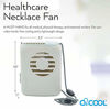 Picture of O2COOL Healthcare Necklace Fan - Adjustable Neck Fan, Small Mini Portable Battery Operated Device with Hanging Lanyard for Quiet Hands Free Cooling and Personal Travel, Anti-Microbial