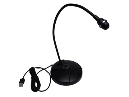 Picture of USB Computer Microphone with Mute/Volume Button,Plug&Play Condenser,Desktop, PC, Laptop, Mac, PS4 Mic LED Indicator -360 Gooseneck Design -Recording, YouTube, Gaming, Streaming (Omnidirectional)
