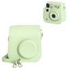 Picture of HIYQIN Mini SE Leather Case, Protective Case Compatible with Fujifilm Instax Mini SE/7+ Instant Camera, for Instax Mini SE Cover with Shoulder Strap - Cream Green
