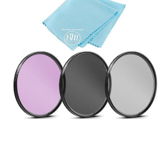 Picture of 55mm Multi-Coated 3 Piece Filter Kit (UV-CPL-FLD) for Sony Alpha a7, Alpha a7 II, Alpha a7 III Camera with 28-70mm Lens, a6600 Camera with 18-135mm Lens