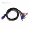 Picture of CKL HDMI KVM Cable A 5 Feet (1.5 Meters) Dedicated HDMI Dual Monitor KVM Switches for Customer Who Needs Cable