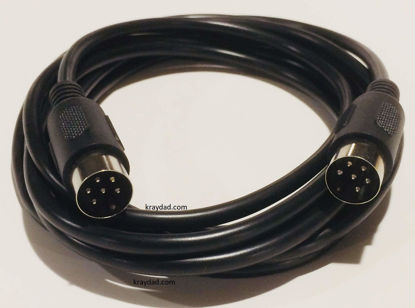 Picture of Kray Cables Brand Replacement Serial Cable for Commodore 64 C64 Disk Drive Or Printer 1541 1571 6 Ft DIN 6 PIN