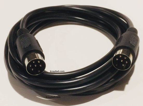 Picture of Kray Cables Brand Replacement Serial Cable for Commodore 64 C64 Disk Drive Or Printer 1541 1571 6 Ft DIN 6 PIN