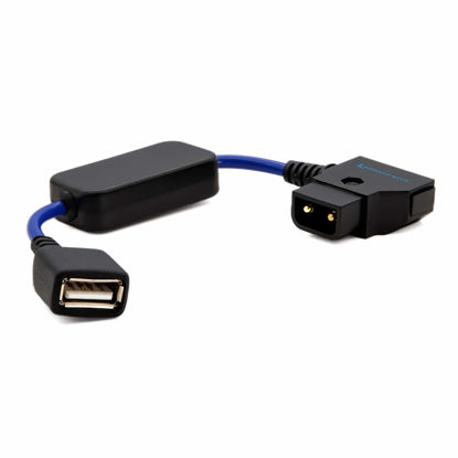 Picture of KONDOR BLUE 5V D-Tap P-Tap to USB Converter Short Cable for Anton Bauer Gold Mount/Sony V-Mount Camera Battery