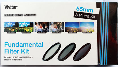 Picture of Vivitar 3-Piece Multi-Coated HD Filter Set (55mm UV/CPL/ND8)