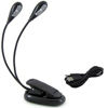 Picture of Clip-on Bright Reading Light for Sheet Music Stand, Books, or Laptop Keyboard - Dual Flexible Arms with 4 LED Brightness Modes, USB or Battery Power, USB Cable Included - by Science Purchase