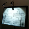 Picture of Clip-on Bright Reading Light for Sheet Music Stand, Books, or Laptop Keyboard - Dual Flexible Arms with 4 LED Brightness Modes, USB or Battery Power, USB Cable Included - by Science Purchase
