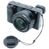 Picture of Foto&Tech 2PC 40.5mm Leather Lens Cap Sticker Logo Cut Out Camera Lens Cap Keeper Holder Compatible with Sony A6600 A6100 A6500 A6400 A6300 A6000 NEX-5TL NEX-6,E PZ 16-50mm f3.5-5.6 SELP1650,ALC-F405S