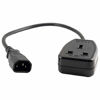 Picture of Tekit PDU/UPS Power Extension Cable 60cm/2ft,Quality UPS Power Cable IEC320 C14 Male Plug to UK 13A Female Socket BS1363