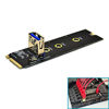 Picture of Tekit NGFF M.2 to USB 3.0 PCI-E Riser Card M2 Slot Extender Adapter for BTC/ETH Mining,NGFF M.2 to PCI-E X16 Slot Transfer Card Mining Pcie Riser Card VGA Extension Cable (2PCS)