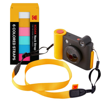 Picture of KODAK Deluxe Neck Strap Color Kit, Comfortable & Detachable Camera Straps, Compatible Smile + Instant Camera, 6 Color Pack (White, Black, Pink, Green, Blue, and Hot Pink)
