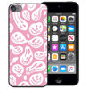 Picture of zaztify Phone Case for iPod Touch 5/6/7, Pastel Pink White Funny Trippy Dripping Smile Melted Hippie Smiling Skull Ghost Face Cute Shockproof Protective Anti-Slip Soft Cover Shell