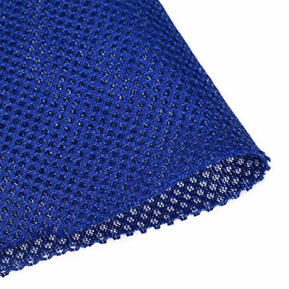 Picture of uxcell RoyalBlue Speaker Mesh Grill Cloth (not Cane Webbing) Stereo Box Fabric Dustproof Audio Cloth 50cm x 160cm 20 inches x 63 inches
