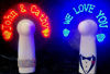 Picture of Customized Portable Message Fan | Red or Blue LED | Bling, Tuxedo or Plain | Wedding Gift Favors