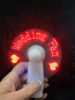 Picture of Customized Portable Message Fan | Red or Blue LED | Bling, Tuxedo or Plain | Wedding Gift Favors