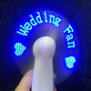 Picture of Customized Portable Message Fan | Red or Blue LED | Bling, Tuxedo or Plain | Wedding Gift Favors