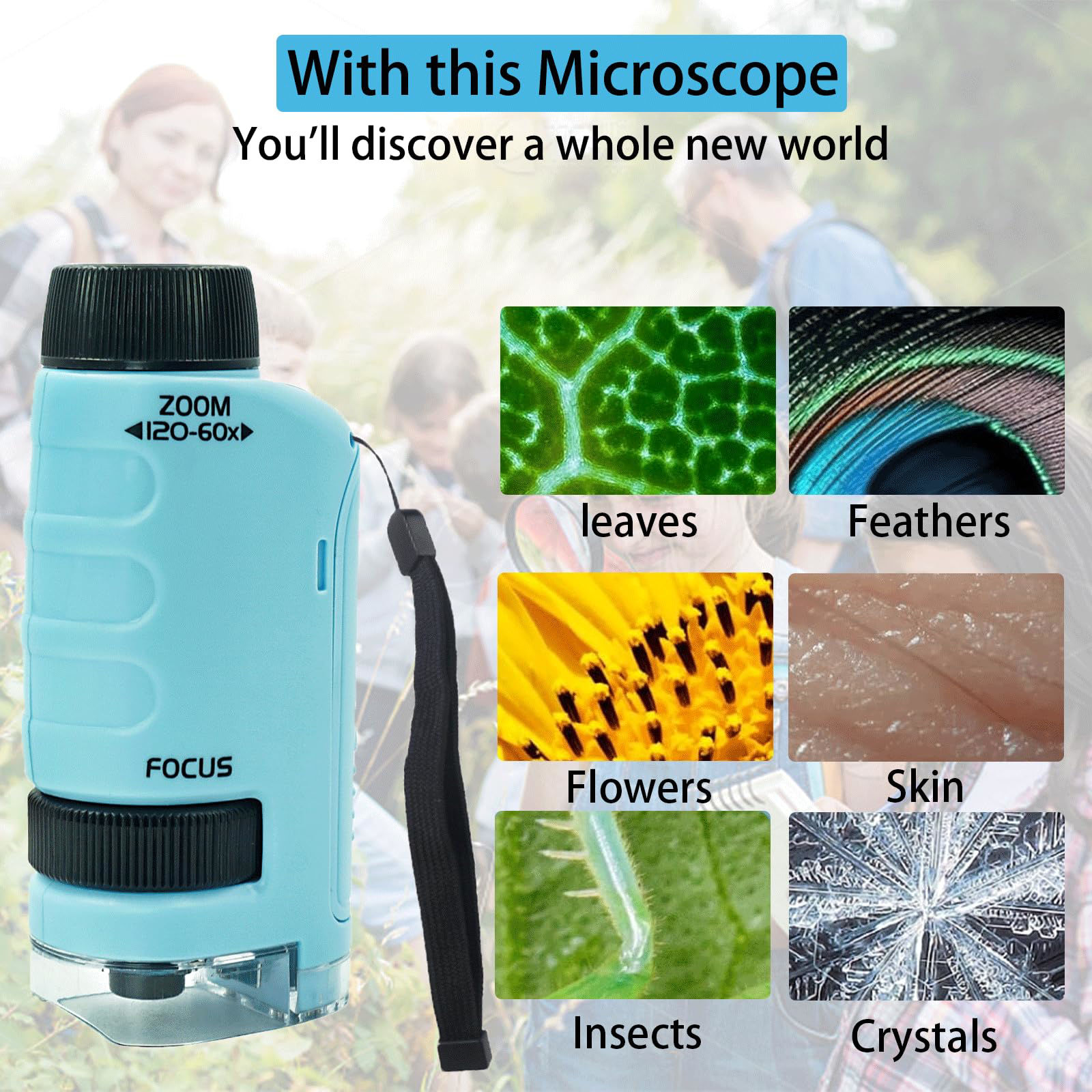 GetUSCart- Minilabsters Miniscope Kids, Miniscope Portable Microscope ...