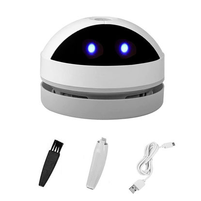 Picture of Desktop Vacuum Cleaner USB Charging with Vacuum Nozzle Cleaning Brush, Detachable Design & Portable Mini Table Dust Vaccum Cleaner, Best Cleaner for Cleaning Dust, Crumbs, Piano, Computer, Car Etc