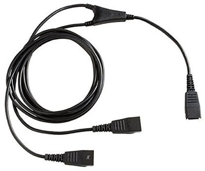 Picture of VoiceJoy Quick Disconnect Y Training Cord,Work for Jabra GN headsets,Use for Coaching, Supervising, Training, Monitoring