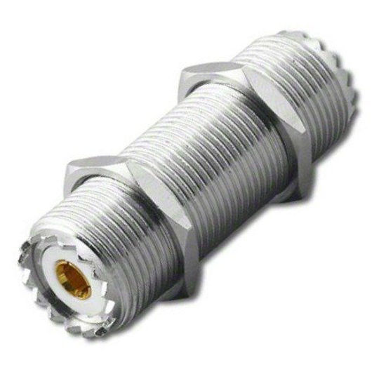Picture of UHF Female 3" Bulkhead SO-239 Coaxial Connector (Double Female Coax Connectors)
