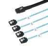 Picture of Heretom Mini SAS to SATA Cable 36 Pin SFF-8087 Host/Controller to 4 SATA 7 Pin Target/Backplane, 0.5M /1.6 FT, 2 Pack