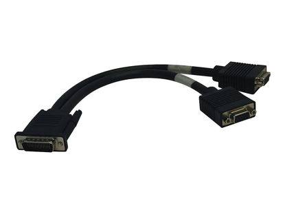 Picture of Tripp Lite DMS-59 to Dual VGA Splitter Y Cable (M to 2xF) 1-ft(p574-001)