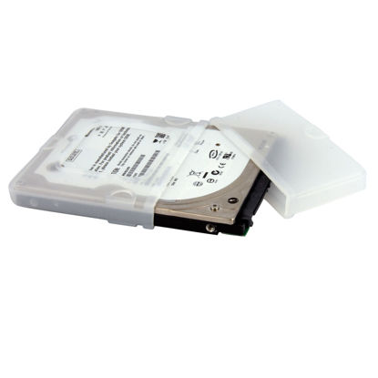 Picture of StarTech.com 2.5in Silicone Laptop Hard Drive Protector Sleeve with Connector Cap - 3.5 HDD protector - Hard Drive protector (HDDSLEV25), Clear