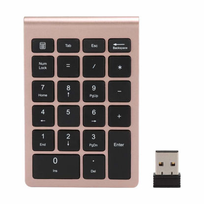 Picture of Wendry Numeric Keypad,22 Keys Numeric Keypad,USB Keyboard,Plug and Play,Support for Android/Windows/OS Systems(Rose Gold)