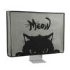 Picture of kwmobile Computer Monitor Cover Compatible with 20-22" Monitor - Meow Cat Grey/Black