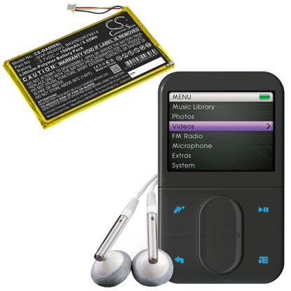 Picture of Battery for Creative Zen Vision M Zen Vision M Video, Replacement for BA20603R79914 DVP-HD0003 Battery