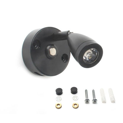 Picture of Fangyid Rotating Reading Light Car Rotating Wall Light Charging Port Boat Yacht RV Warm White (Black)
