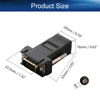 Picture of Heyiarbeit 15-pin 3-Row D-SUB VGA Gender Changer RJ45 to DB15 Mini Gender Changer Coupler Adapter Connector for Serial Applications Black 5pcs