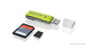Picture of IOGEAR USB 2.0 SD Portable Card Reader - Dual Slot - Rate Up To 480Mbps - USB Powered - SDXC/SDHC/SD/Micro SDXC/Micro SD/Micro SDHC/M2/MS/CF/UHS-I - Mac/Win/Chrome - GFR204SD
