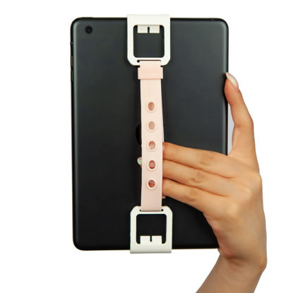 Picture of WiLLBee CLIPON Soft Wide (Available Device Size : 7.5~8.3 inch) Universal Mini Tablet PC Silicone Strap Hand Grip Finger Holder (Pink)
