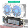 Picture of JMT Dual NVMe M Key to PCI-E 4.0 16X Adapter Card Support for PCIe x8x4x4 Bifurcation Motherboard