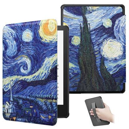 Picture of ZSLVPN Case for 7'' Kindle Paperwhite 12th Generation and Kindle Colorsoft Signature Edition 2024 Released - Lightweight Durable Premium PU Leather Protective Cover with Hand Strap, Auto Wake/Sleep