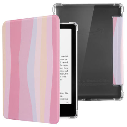 Picture of ZSLVPN Case for 7" Kindle Paperwhite 12th Generation and Kindle Colorsoft Signature Edition 2024 Released - Lightweight Durable PU Leather Cover and Clear Soft TPU Back Cover with Auto Wake/Sleep