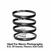 Picture of Zeikos 58MM Macro Close-Up Filter Set (+1 +2 +4 +10) with Pouch and Microfiber Cloth for Digital SLR Mirrorless Cameras with (18-55mm, 75-300mm, 50mm 1.4, 55-200)