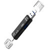 Picture of 5 in 1 Multifunction Card Reader Compatible with Motorola One 5G/Edge/Edge+/Razr 2020/Z Flip/Z Play/Moto has USB Type-C/MicroUSB/Tf/USB 2.0/ SD Card Reader (Black)